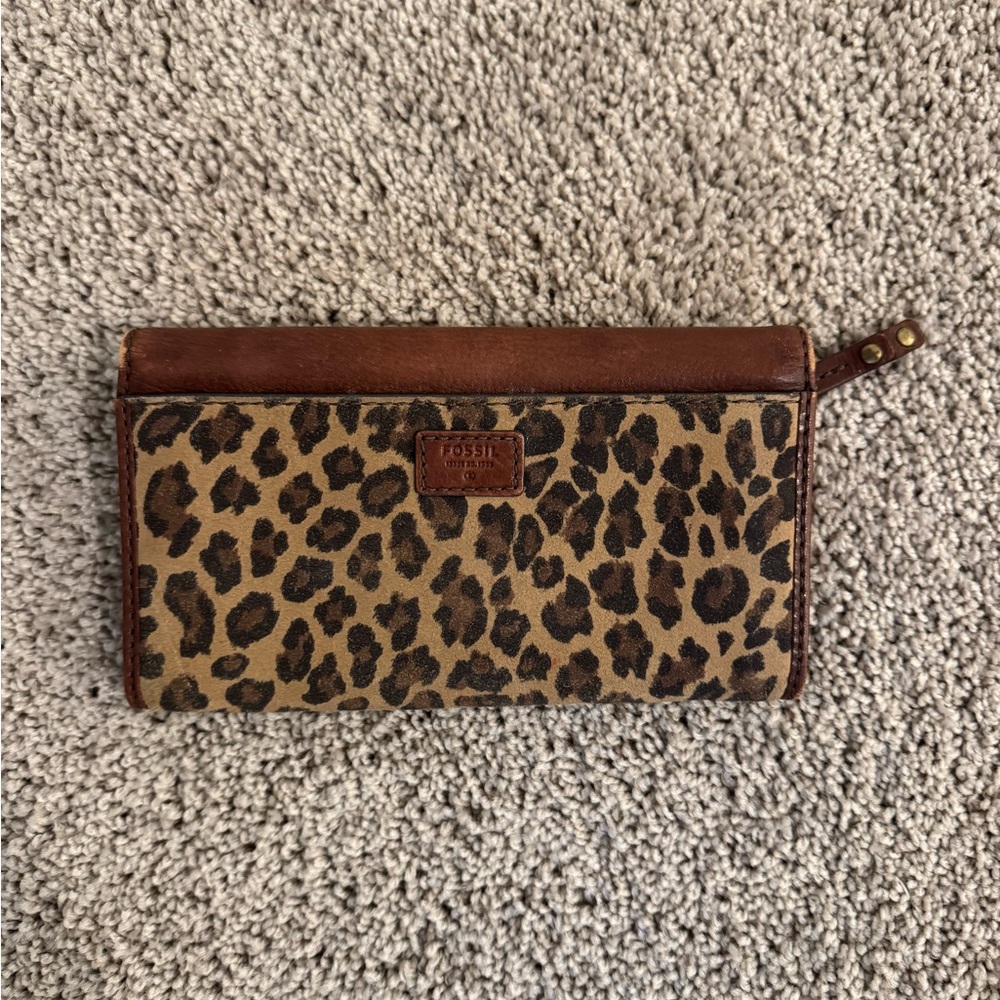 Fossil Leopard Print Wallet